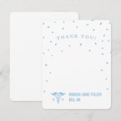 Blauw persoonlijke verpleegster Hartelijk dank Bedankkaart (Voorkant / Achterkant)