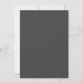 Blauw Perzik Bloemrijke Bruiloft Kaart (Achterkant)