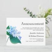 Blauw & Perzik Huwelijksannulering Aankondiging (Staand voorkant)