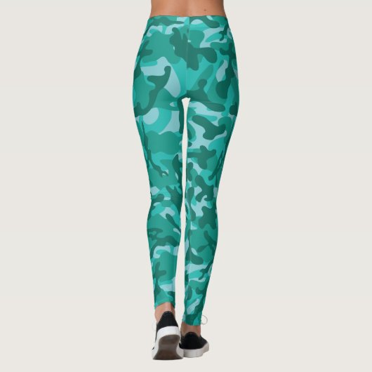 Blauw Perzisch Camouflage Leggings (Achterkant)