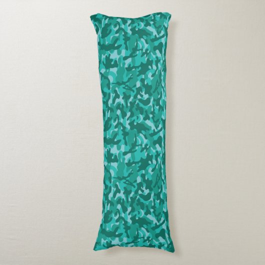 Blauw Perzisch Camouflage  Lichaamskussen (Voorkant Verticaal)