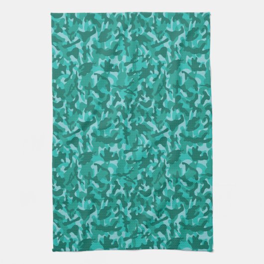 Blauw Perzisch Camouflage Theedoek (Verticaal)