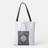 Blauw Perzisch tapijt met Mashallah tekst. Tote Bag (Achterkant)