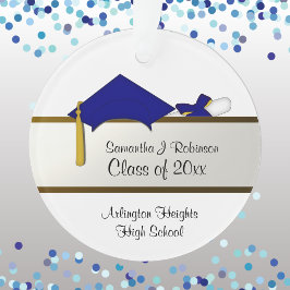 Blauw Pet Afstuderen Acrylversiering Ornament