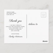 Blauw pet afstuderen dank u briefkaart (Achterkant)