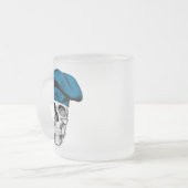 Blauw Pet Chef Skull Matglas Koffiemok (Voorkant links)