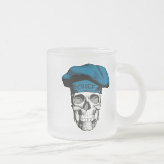 Blauw Pet Chef Skull Matglas Koffiemok