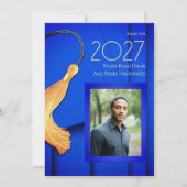 Blauw Pet en jurk met gouden kwastje Aankondiging (Voorkant)