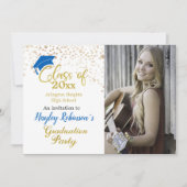 Blauw Pet Fotogradatie Uitnodiging (Voorkant)