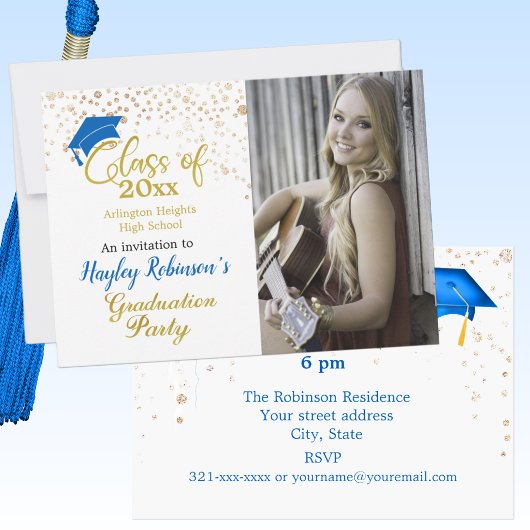 Blauw Pet Fotogradatie Uitnodiging