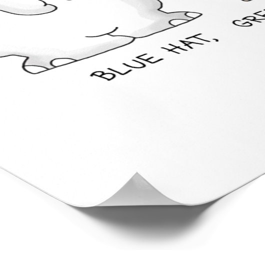 BLAUW PET, GROEN PET, OOPS poster van Sandra Boynt (Hoek)