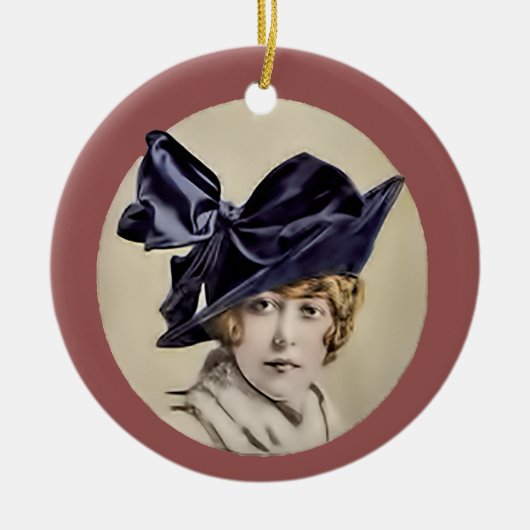  blauw Pet keramisch Ornament (Voorkant)