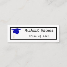 Blauw Pet - Naam Afstuderen Kaarten invoegen