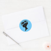 Blauw Pet Ronde Sticker (Envelop)