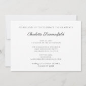 Blauw Pet & Tassel Foto Afstudeerfeest Kaart (Achterkant)