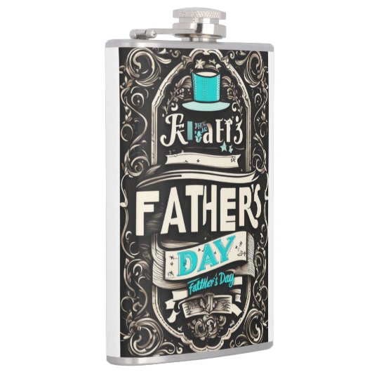 Blauw Pet Vaderdag Heupfles (Rechts)