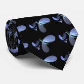 blauw-petal-fractal stropdas (Opgerold)