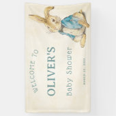  Blauw Peter De Konijnenjongen Baby shower Spandoek (Verticaal)