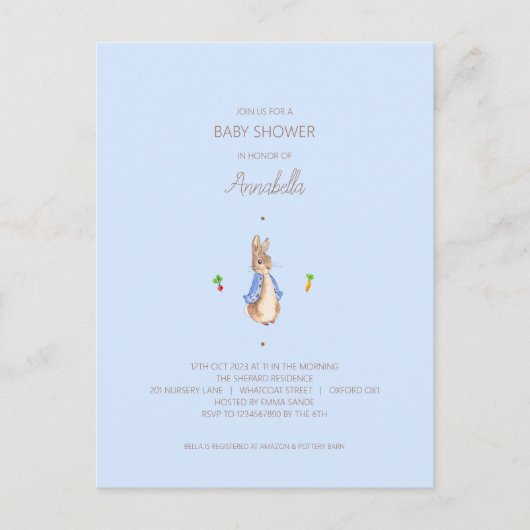 Blauw Peter het Konijn Briefkaart (Voorkant)