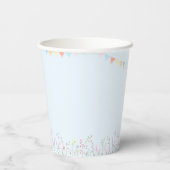 Blauw Peter het Konijn Eerste Verjaardag Papieren Bekers (Achterkant)