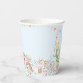 Blauw Peter het Konijn Eerste Verjaardag Papieren Bekers (Achterkant)