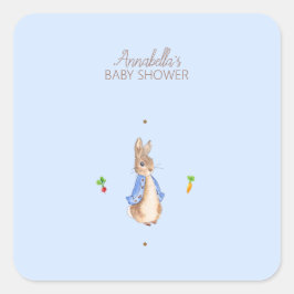 Blauw Peter het Konijn Vierkante Sticker