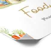 Blauw Peter Konijn Baby shower Eten Poster (Hoek)