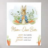 Blauw Peter Konijn Baby shower Moeder Osa Bar Poster (Voorkant)