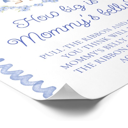 Blauw Peter Konijn Hoe groot is de buik van mama Poster (Hoek)