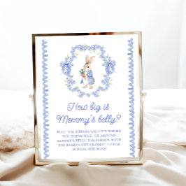 Blauw Peter Konijn Hoe groot is de buik van mama Poster