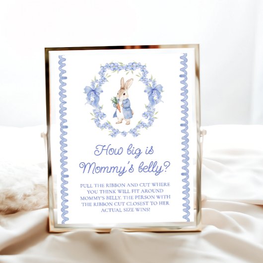 Blauw Peter Konijn Hoe groot is de buik van mama Poster
