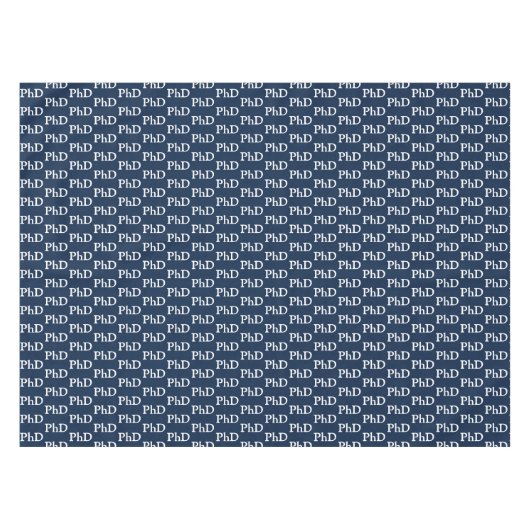 Blauw PhD-Afstuderen Tafelkleed (Voorkant (Horizontaal))