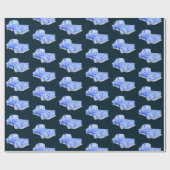 BLAUW PICK UP TRUCK CADEAUPAPIER (Vlak)