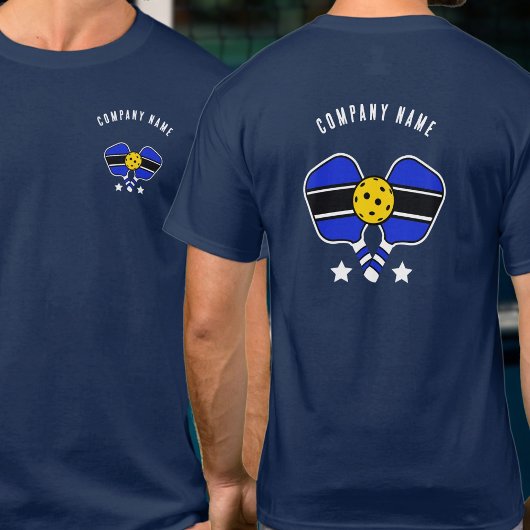 Blauw Pickleball ontwerp  tekst T-shirt