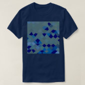Blauw pigment Abstract laag veelhoek achtergrond T-shirt (Design voorkant)