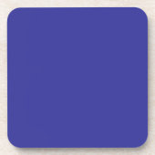 Blauw (pigment) (effen kleur) bier onderzetter (Voorkant)
