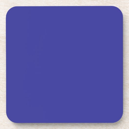 Blauw (pigment) (effen kleur) bier onderzetter (Voorkant)