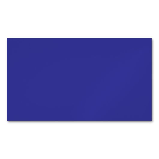 Blauw (pigment) (effen kleur) magnetisch visitekaartje (Voorkant)