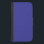 Blauw (pigment) (effen kleur) galaxy s4 portefeuille hoesje<br><div class="desc">Blauw (pigment) (effen kleur)</div>