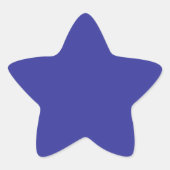 Blauw (pigment) (effen kleur) ster sticker (Voorkant)