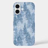 Blauw pineboompatroon Case-Mate iPhone case (Achterkant)