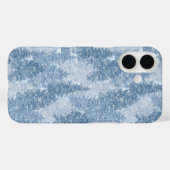 Blauw pineboompatroon Case-Mate iPhone case (Achterkant (horizontaal))