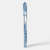 Blauw pineboompatroon Case-Mate iPhone case (Achterkant / Links)