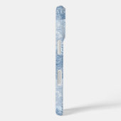 Blauw pineboompatroon Case-Mate iPhone case (Achterkant / Rechts)