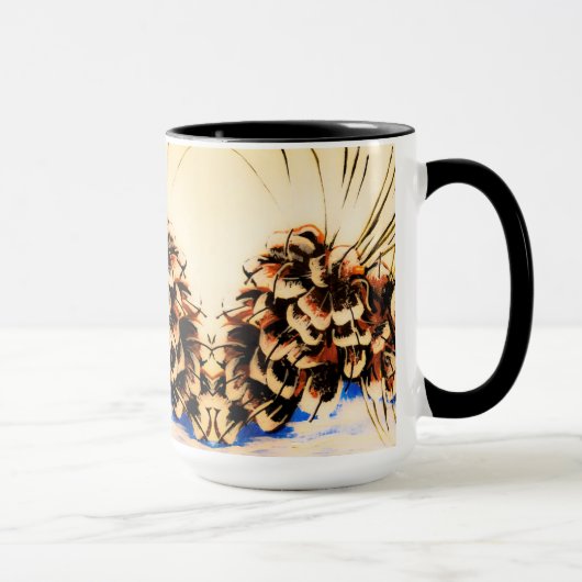 Blauw  Pinecone Cup Mok (Rechts)