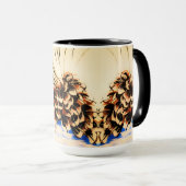 Blauw  Pinecone Cup Mok (Voorkant rechts)
