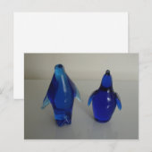 blauw pinguïn, gewicht briefkaart (Voorkant / Achterkant)