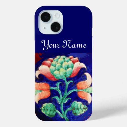 BLAUW PINK GREEN FLORAL Case-Mate iPhone CASE (Achterkant)
