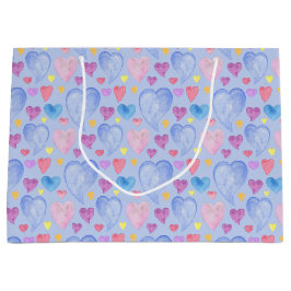 BLAUW PINK PAARSE HOORZITTING WATERVERF GROOT CADEAUZAKJE