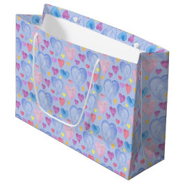 BLAUW PINK PAARSE HOORZITTING WATERVERF GROOT CADEAUZAKJE